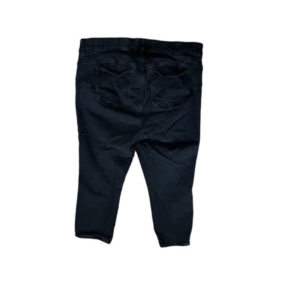 TORRID BOMBSHELL‎ SKINNY PREMIUM STRETCH HIGH-RISE DESTRUCTED JEAN BLACK SZ 20 - Picture 4 of 9